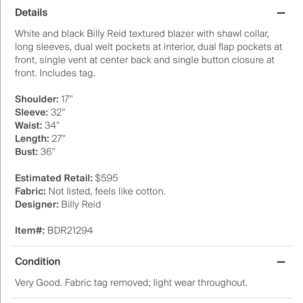 🎉FINAL $ DROP🎉Billy Reid Shawl Collar Blazer - Picture 5 of 8